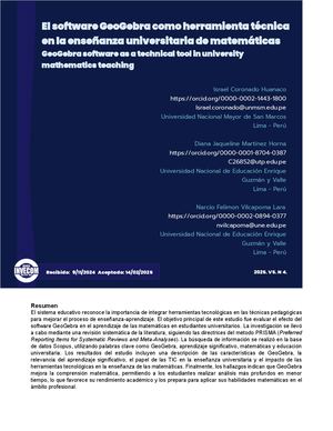 El software GeoGebra como herramienta técnica en la enseñanza universitaria de matemáticas