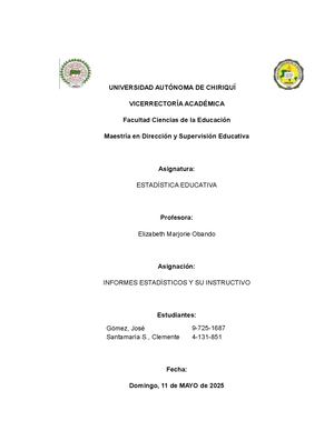 Trabajo Final De Informenes Estadísticos