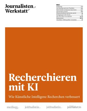 Journalistenwerkstatt Ki Recherche