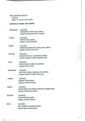 Školska kuhinja 5/25