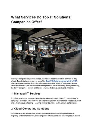 Calaméo - What Services Do Top It Solutions Companies Offer