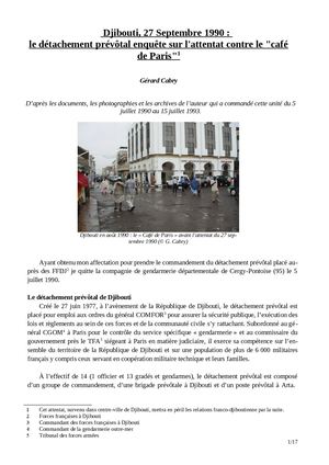 Attentat Du Cafe De Paris (Cabry)