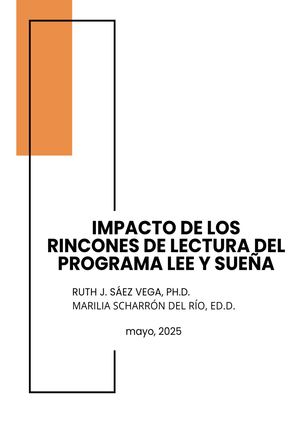 Impacto de los Rincones de Lectura del Programa Lee y Sueña