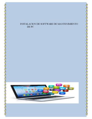 instalación de software de mantenimiento