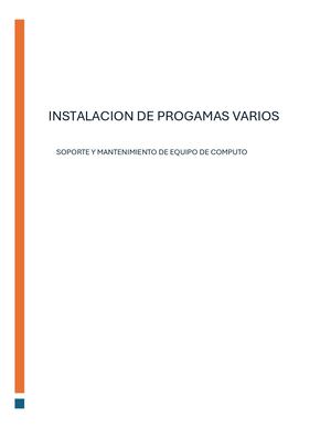 Instalacion De Programas Varios