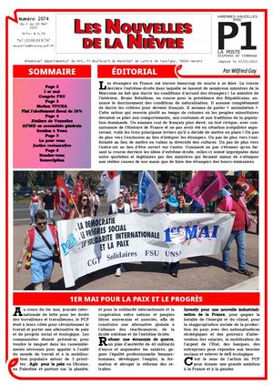 2074 Les Nouvelles De La Nièvre Du 2 Au 16 Mai 2025