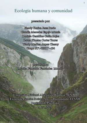 Ecología Humana Y Comunidad
