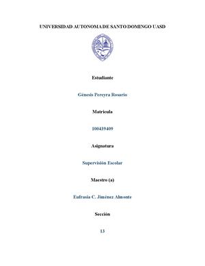 Portafolio Supervision Escolar I