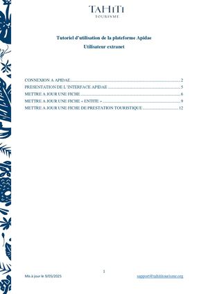 Tuto Fiche Via Extranet