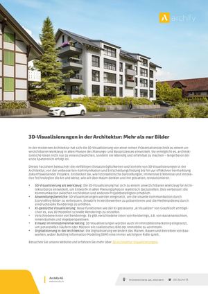 3d Architektur Visualisierung