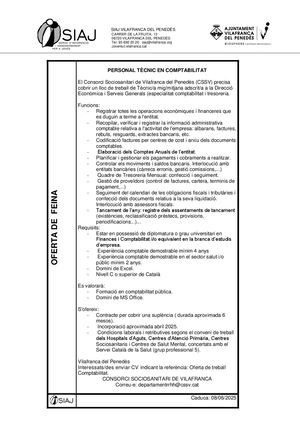 Ofertes De Feina 10 05 25