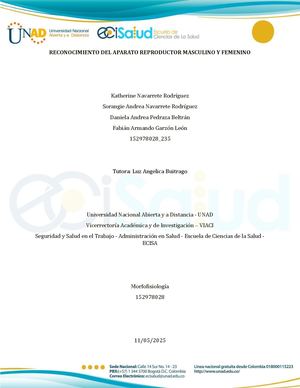 Reconocimiento Del Aparato Reproductor Masculino Y Femenino