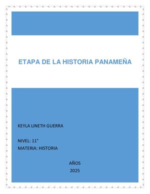 Etapa De La Historia Panamena