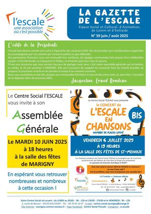 La Gazette n°59 du Centre Social l'ESCALE