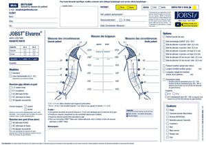 JOBST ELVAREX BRAS - Fiche prise de mesure