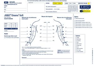 JOBST ELVAREX SOFT BRAS - Fiche prise de mesure