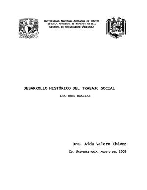 Historia del Trabajo Social.