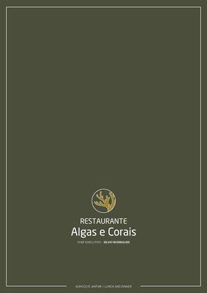 Menu Algas E Corals