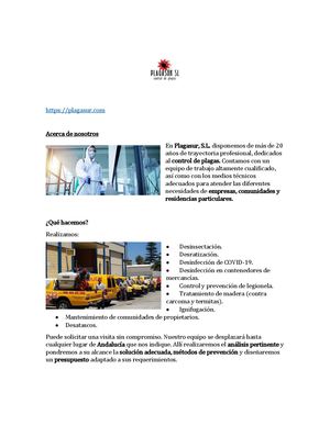 Plagasur, S.L. | Control de plagas Andalucía