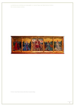 LA PREDELA DEL RETABLO DE MIRAMBEL.  EL JUICIO FINAL DEL MAESTRO DE PEREA