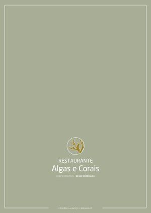 Menu Peq Almoço - Algas e Corals