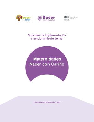 Guiaparalaimplementacionyfuncionamientodelasmaternidadesnacerconcarino Acuerdo 2800
