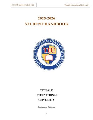 Tiu Student Handbook 2025 2026