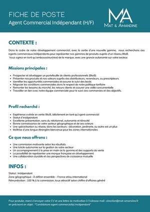 Calaméo - Fiche De Poste - Agent Commercial Indépendant