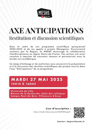 Restitution scientifique "Anticipations" (MESHS) - 27 mai 2025