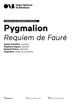 Concert Pygmalion jeudi 15 mai 2025