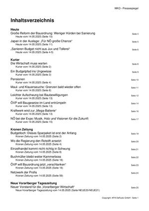 Pressespiegel 20250514