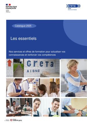 Catalogue Les Essentiels 2025 - GRETA Aisne