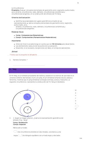 La Circunferencia Formularios De Google J