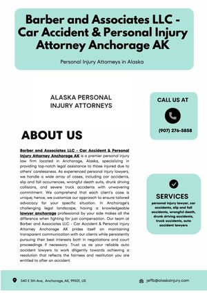 Barber And Associates Llc Car Accident & Personal Injury Attorney Anchorage Ak
