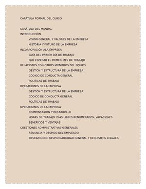 Manual De Empleados, Pollo Campero