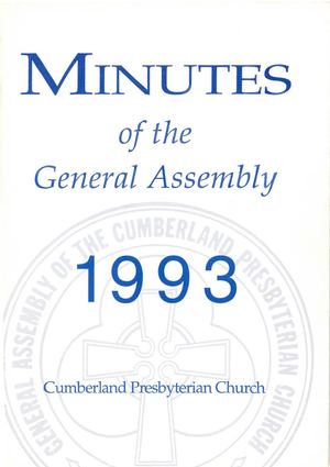 1993 Minutes of the General Assembly Cumberland Presbyterian Church