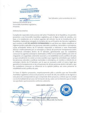 Iniciativa De Ley De Agentes Extranjeros