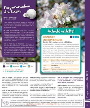 Programmation - Été 2025