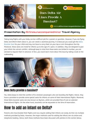 Does Delta Air Lines Provide A Bassinet?