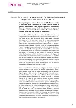 Femina Fr Cancer De La Vessie _ Le Saviez Vous _ Ce Facteur De Risque Est Responsable à Lui Seul De 50% Des Ca 14052025