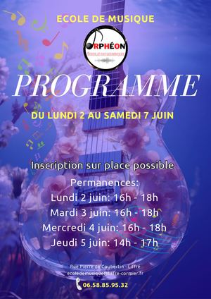 Programme Portes Ouvertes Orphéon