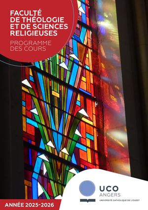 Programme des cours faculté Théologie | UCO Angers 2024-2025