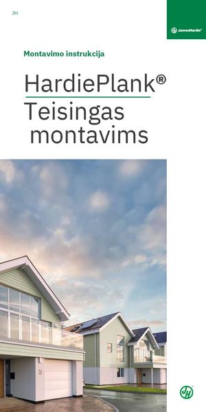 James Hardie montavimo instrukcija