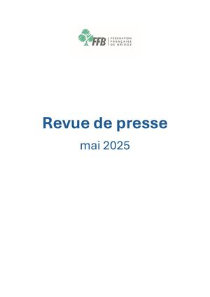 Revue de Presse mai 2025