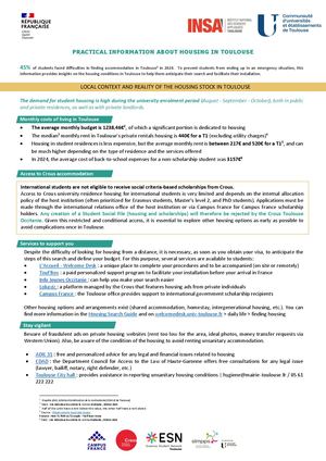 [Insa Toulouse] Practical Information About Housing In Toulouse (En)