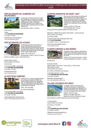 Campings Avec Locatifs Et Gîtes De Groupes