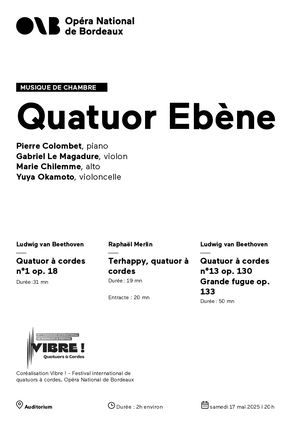 Quatuor ebène samedi 17 mai 2025