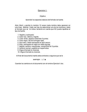 Ejercicios Word