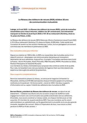 Communiqué De Presse 30 Ans Rer