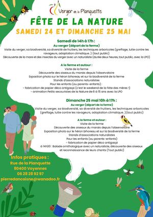 Programme Fête de la Nature Verger de la Planquette